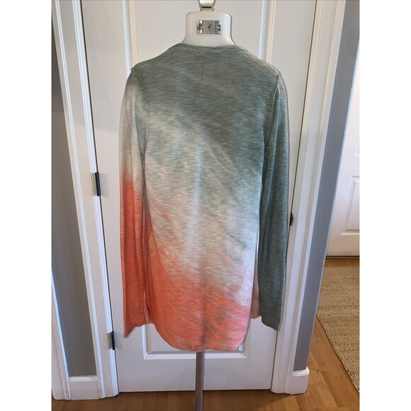 HardTail‎ Drape Neck Long Sleeve Top Size M Green Melon Ombré Long Pullover - Picture 7 of 13